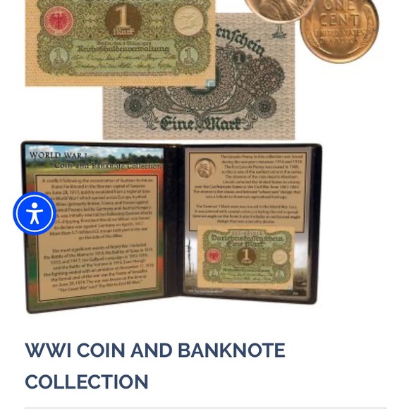 World War I Lincoln Wheat Penny 1916 and Banknote from First Commemorative Mint - Picture 8 of 10